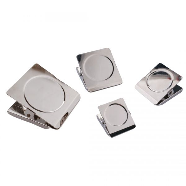 School Supplies Colorful Square Metal Clip Bill Photo Magnet Clip Refrigerator Magnetic Clip